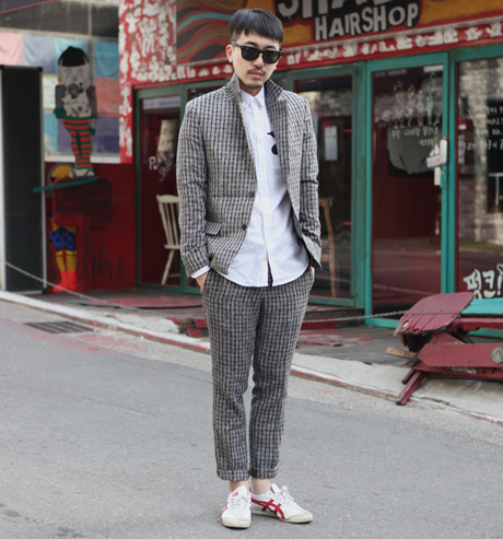 tome  s/s check suit